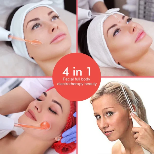 Portable High Frequency Facial Machine for Facial Skin Care and Therapy, Ideal for Home and Professional Use - Image 4
